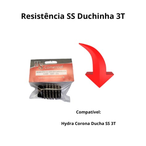 Resistencia Chuveiro Tipo Corona Duchinha -SS 5200w-220v-24A HS