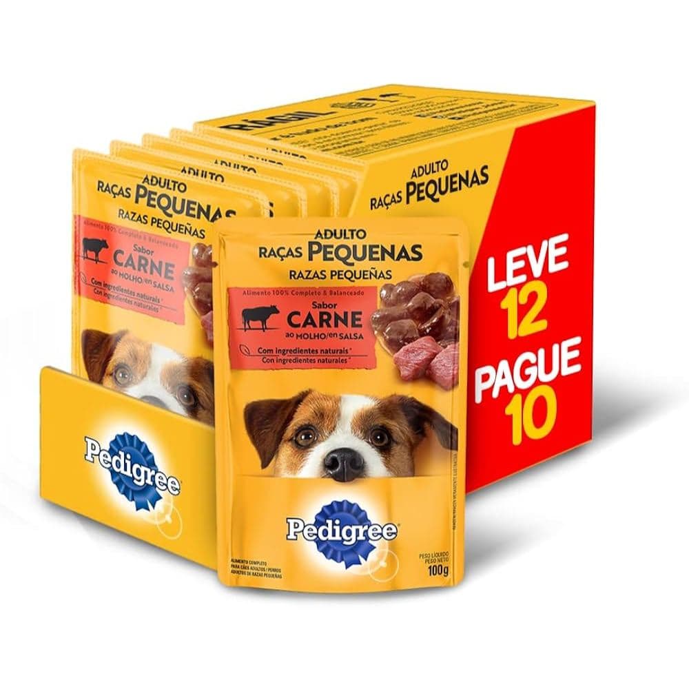 PEDIGREE SACHE CARNE PARA CÂES PAGUE 10 LEVE 12