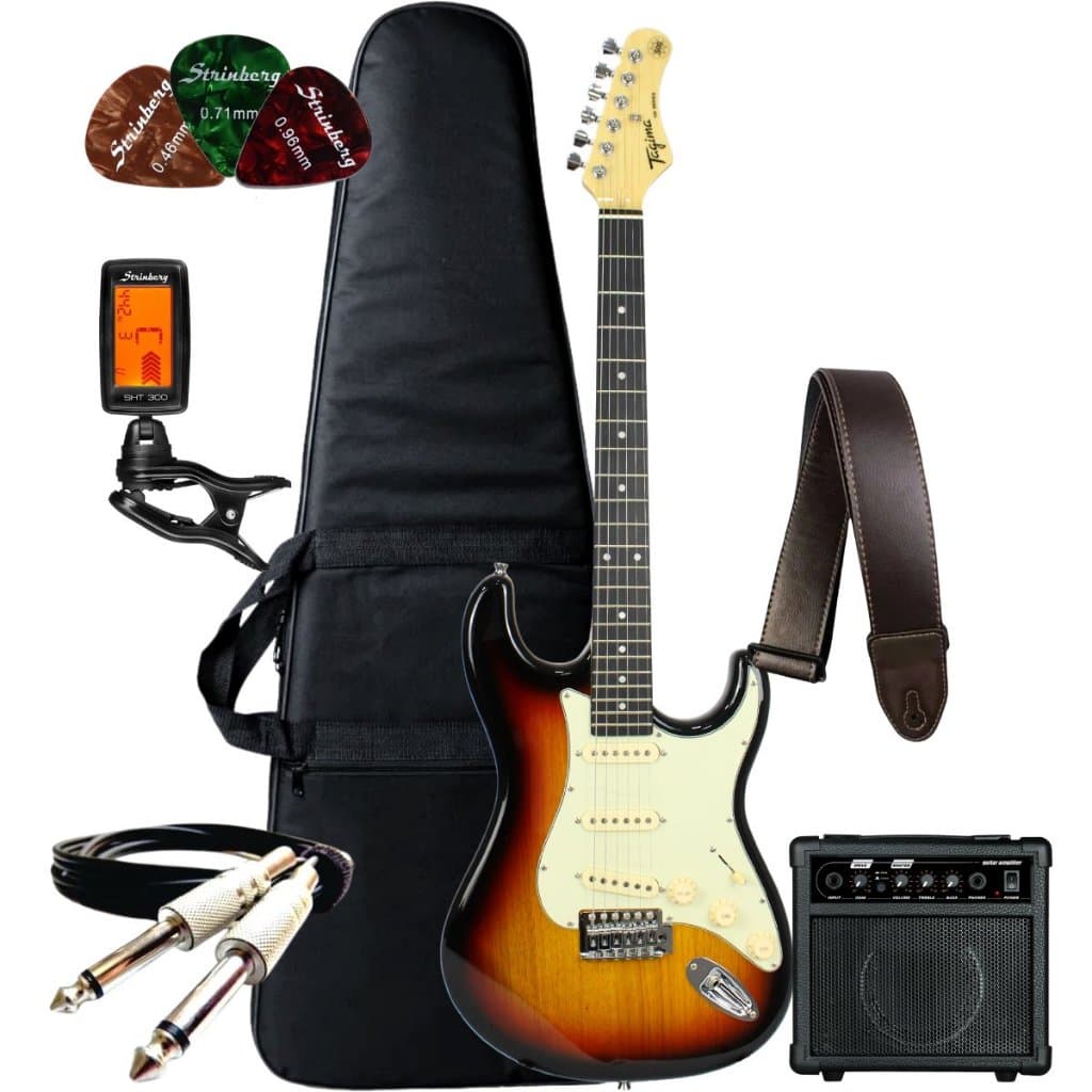 Kit Guitarra Tagima Stratocaster Tg500 + Amplificador Sheldon + Acessórios