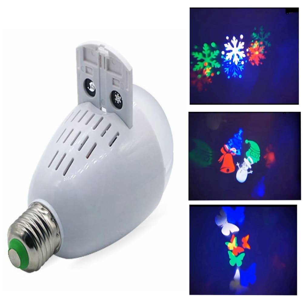 Com 8 Cartões Projeção festa Girando Lâmpada Projetor de Ambiente Dinâmico Tb-0580