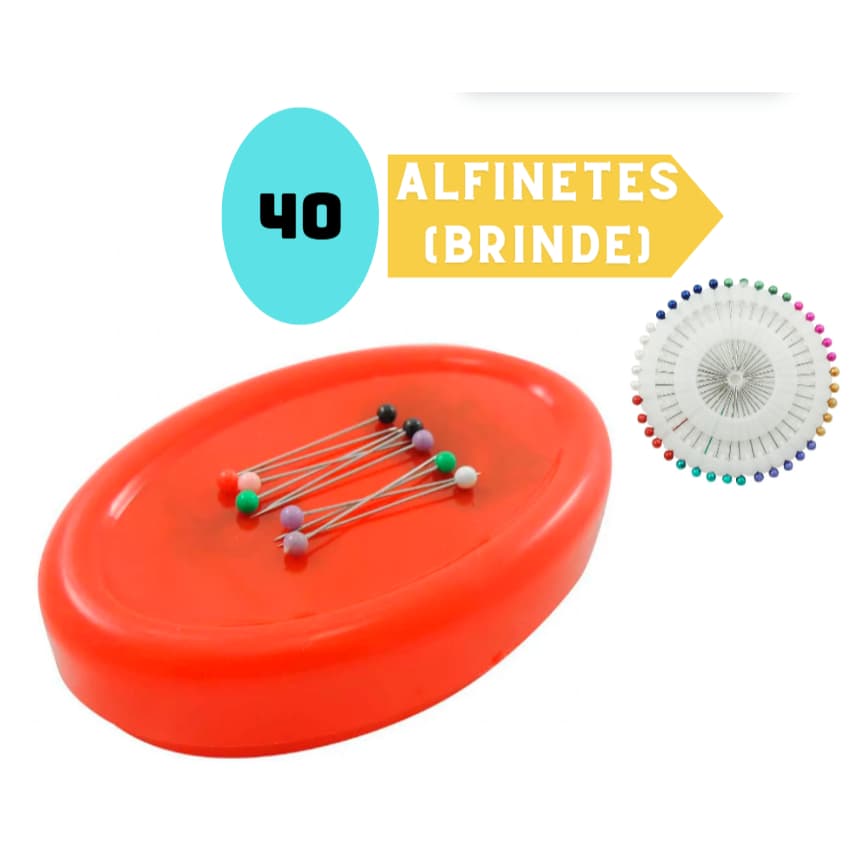 Alfineteiro Porta Alfinete Magnético + 40 Alfinetes