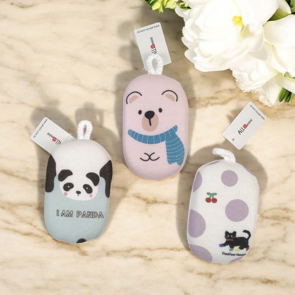 Bucha De Banho, Animais Love de Poliéster- Allmini