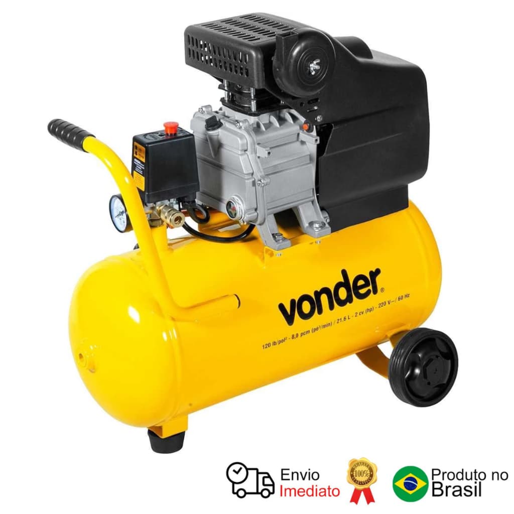 Motocompressor De Ar 8,0 Pcm 21,6 Litros 220V Mcv 216 Vonder