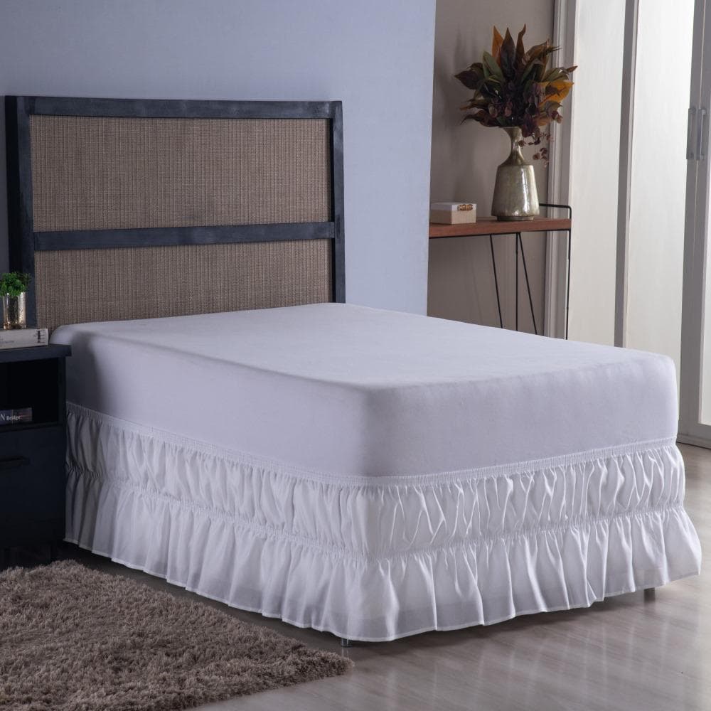 Saia Para Cama Box Com 2 Elásticos Ótima Qualidade Microfibra 180 Fios