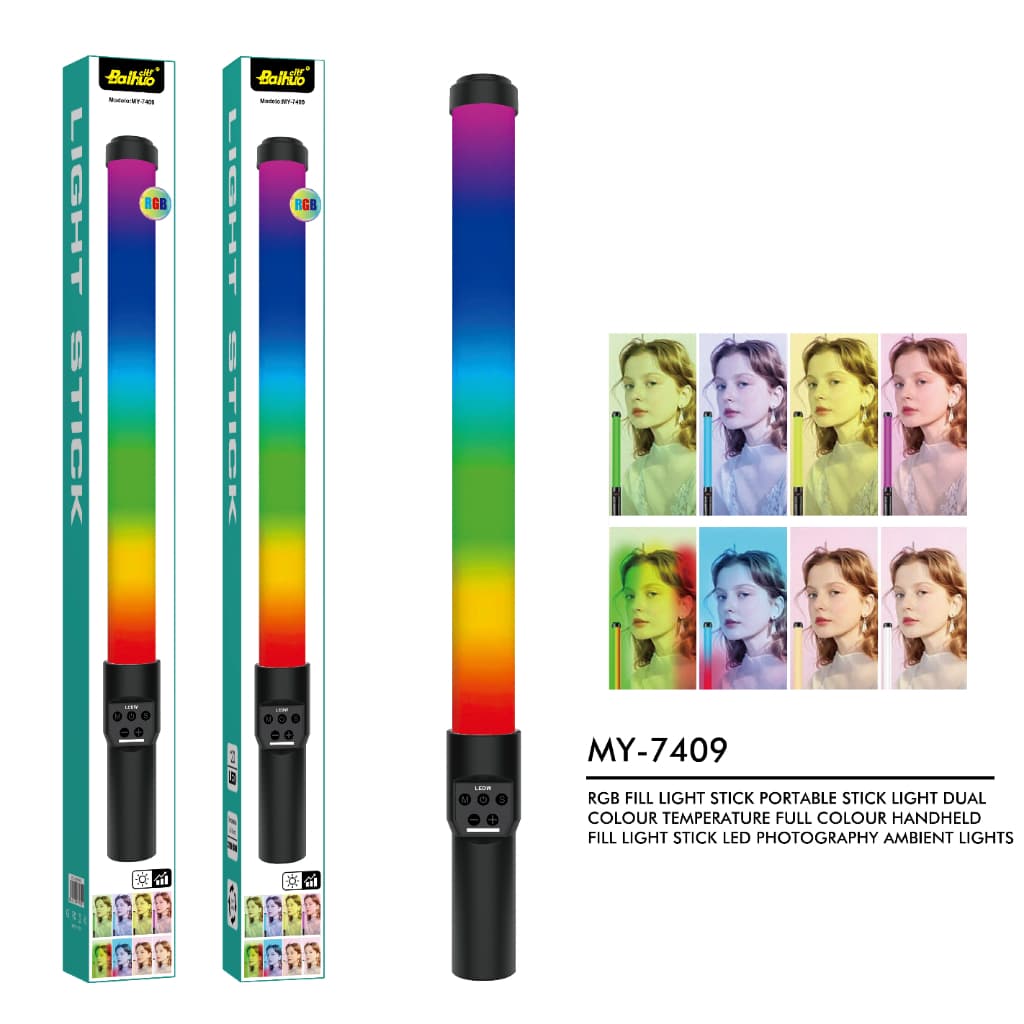 Bastão De Led portátil Com Tripé profissional iluminação Luz Rgb E Branco Preenchimento Foto