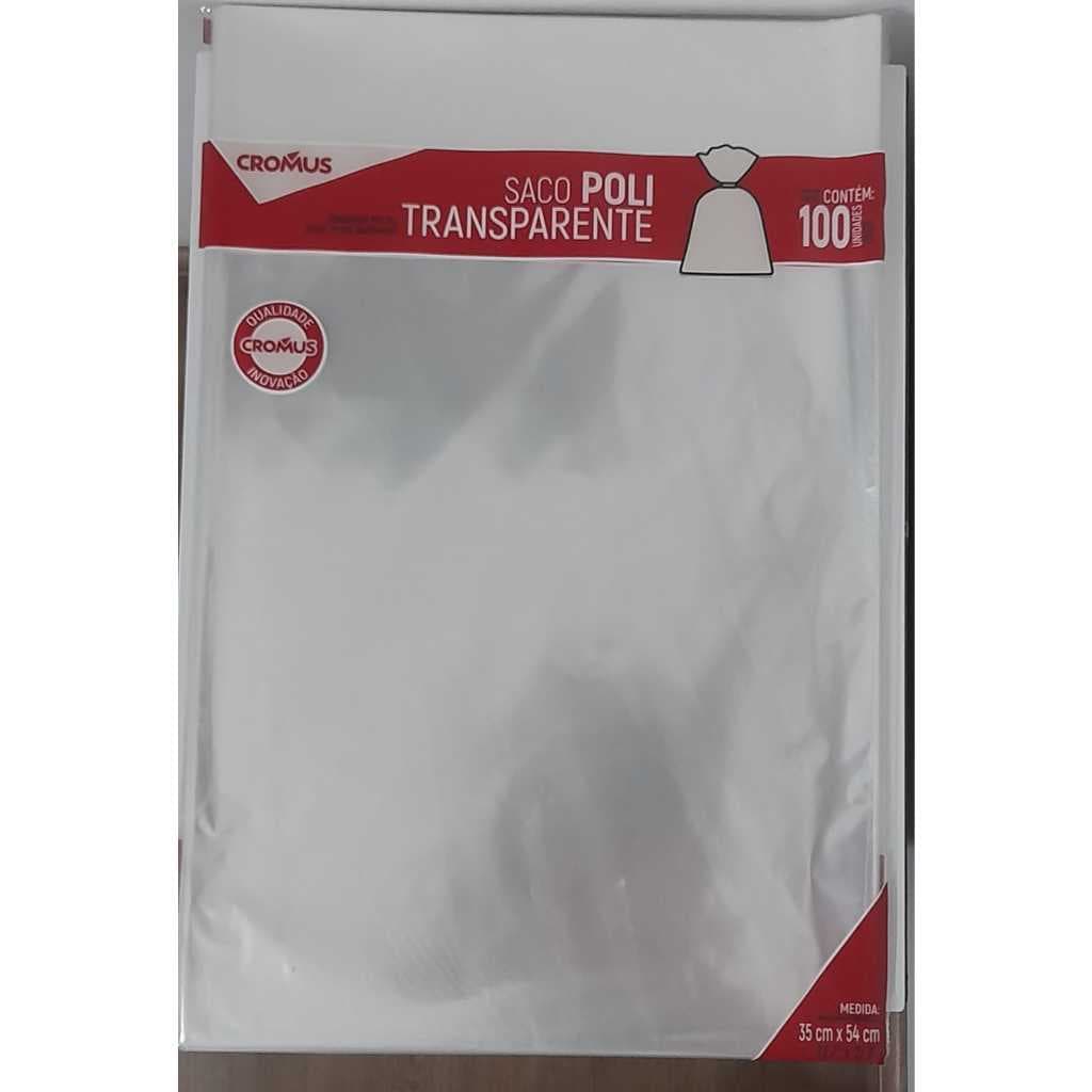 Saco de Celofane Transparente Cromus Para Presente 35x54 c/100 un.