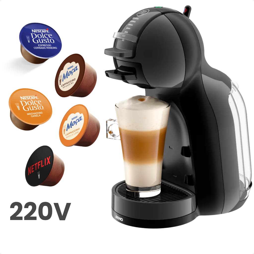 Cafeteira Mini Me Preta 220v Para Nescafé Para Cápsulas Dolce Gusto