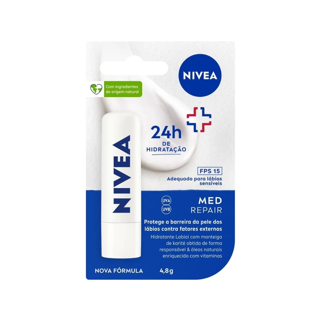NIVEA Hidratante Labial Med Repair FPS15 4,8g