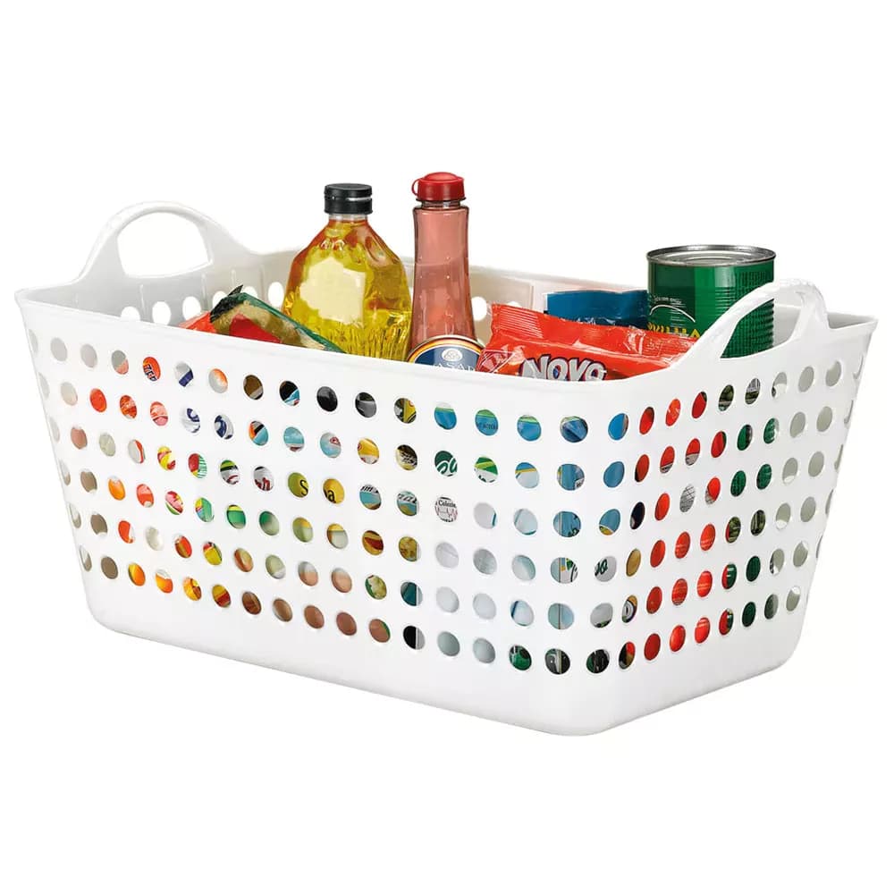 Cesto Retangular Flexível 22 Litros Roupas Utensilio de Casa