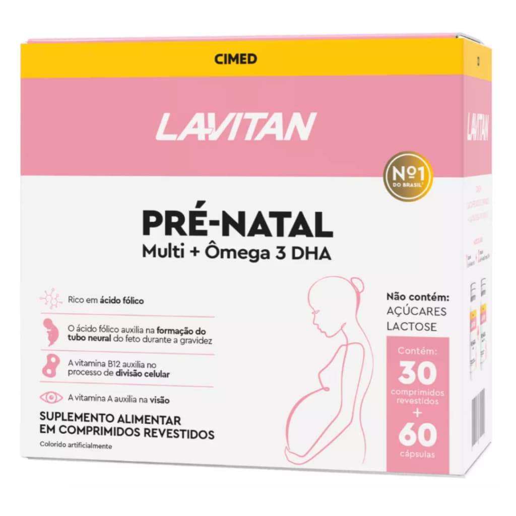 Lavitan Pré-natal Multivitamínico + Ômega 3 - 90 Cps