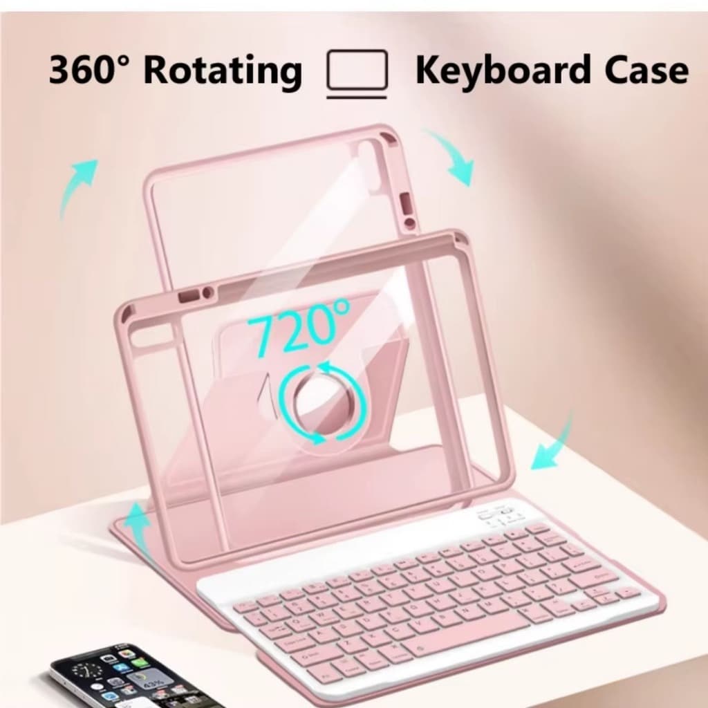 Capa Case Teclado Com Slot Para Caneta Compatível iPad 7/8/9 A2197 A2270 A2602 Tela 10.2 Polegadas