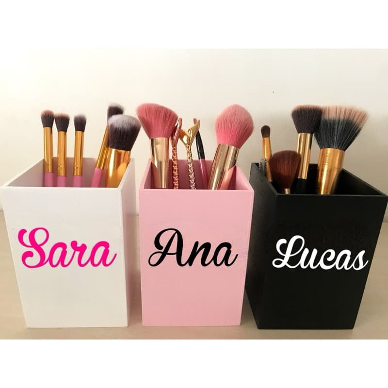 Pote/Porta Lápis/Porta Pincel com nome MDF