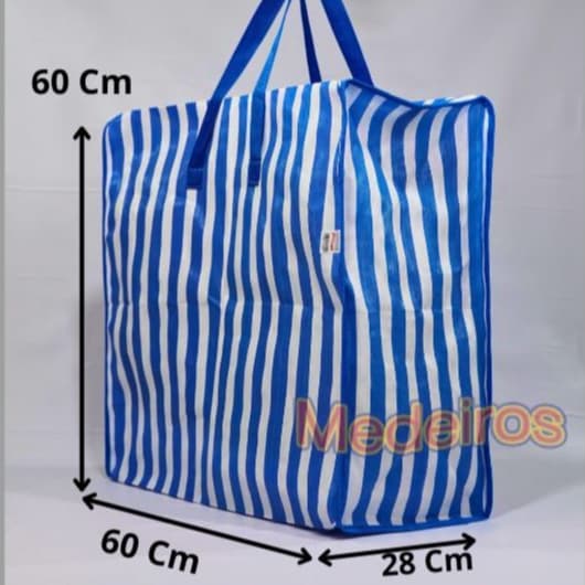 Sacola De Nylon, sacola fecho Gigante . Marca: Medeiros. 60 Cm X 60 Cm X 28 Cm