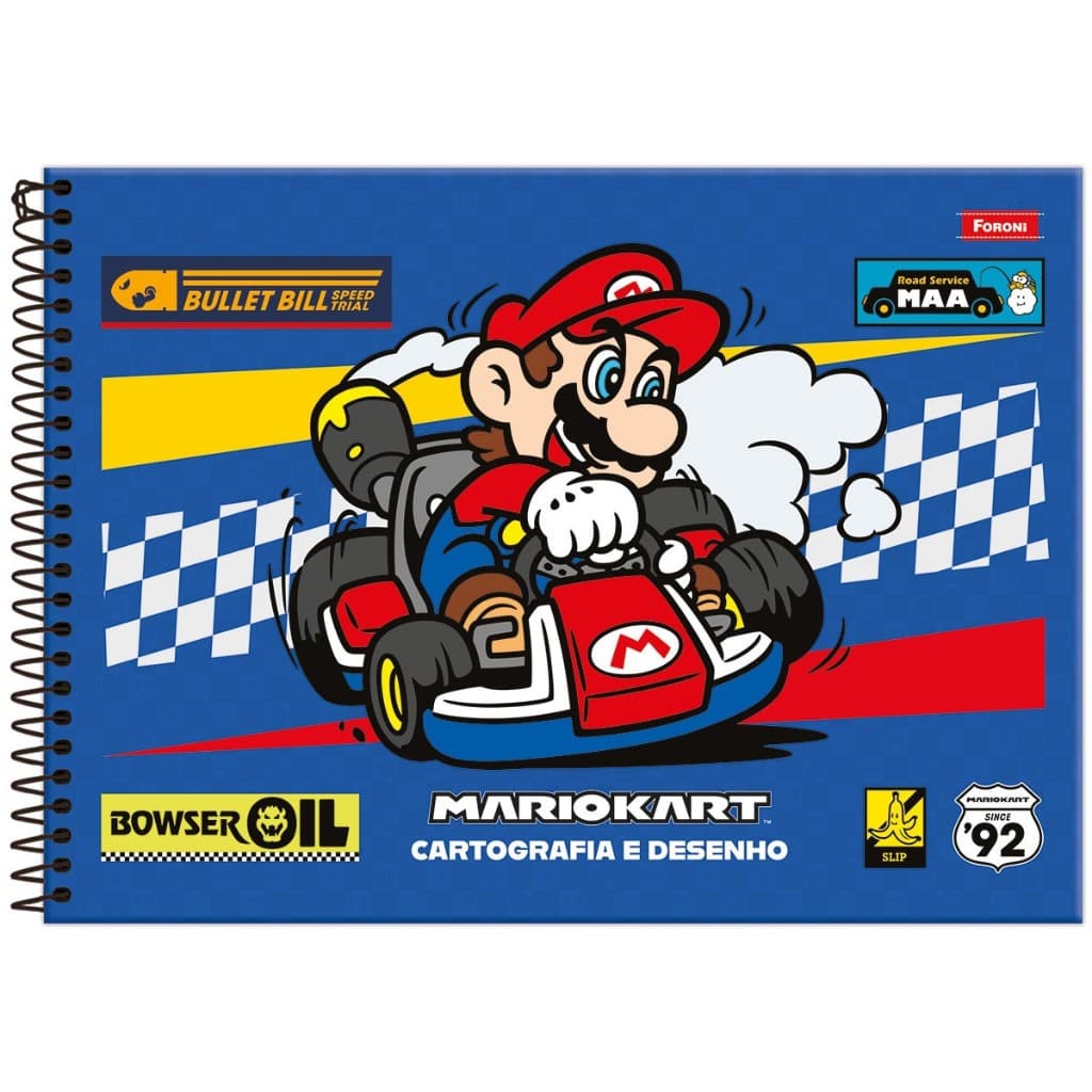 Caderno de desenho Super Mario