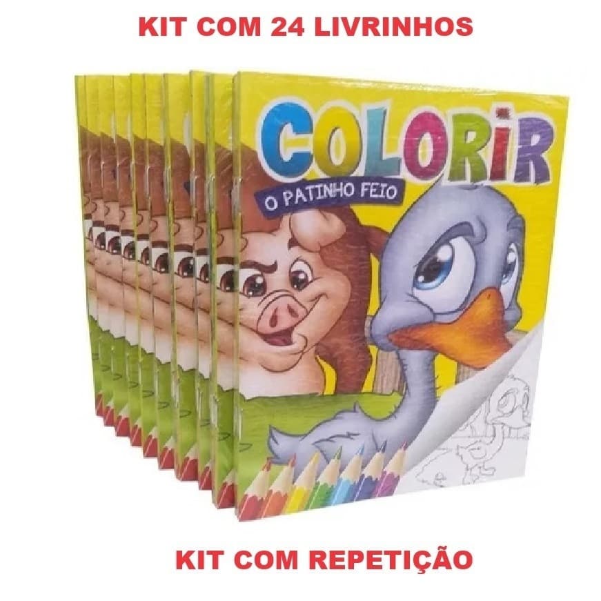 24 Livros Contos Classicos P/ Colorir - Atacado Lembrancinha Brinde De Aniversário C/ Repetição