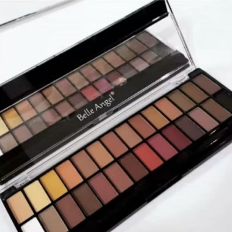 Paleta de sombra belle angel  28cores matte e nude com pincel