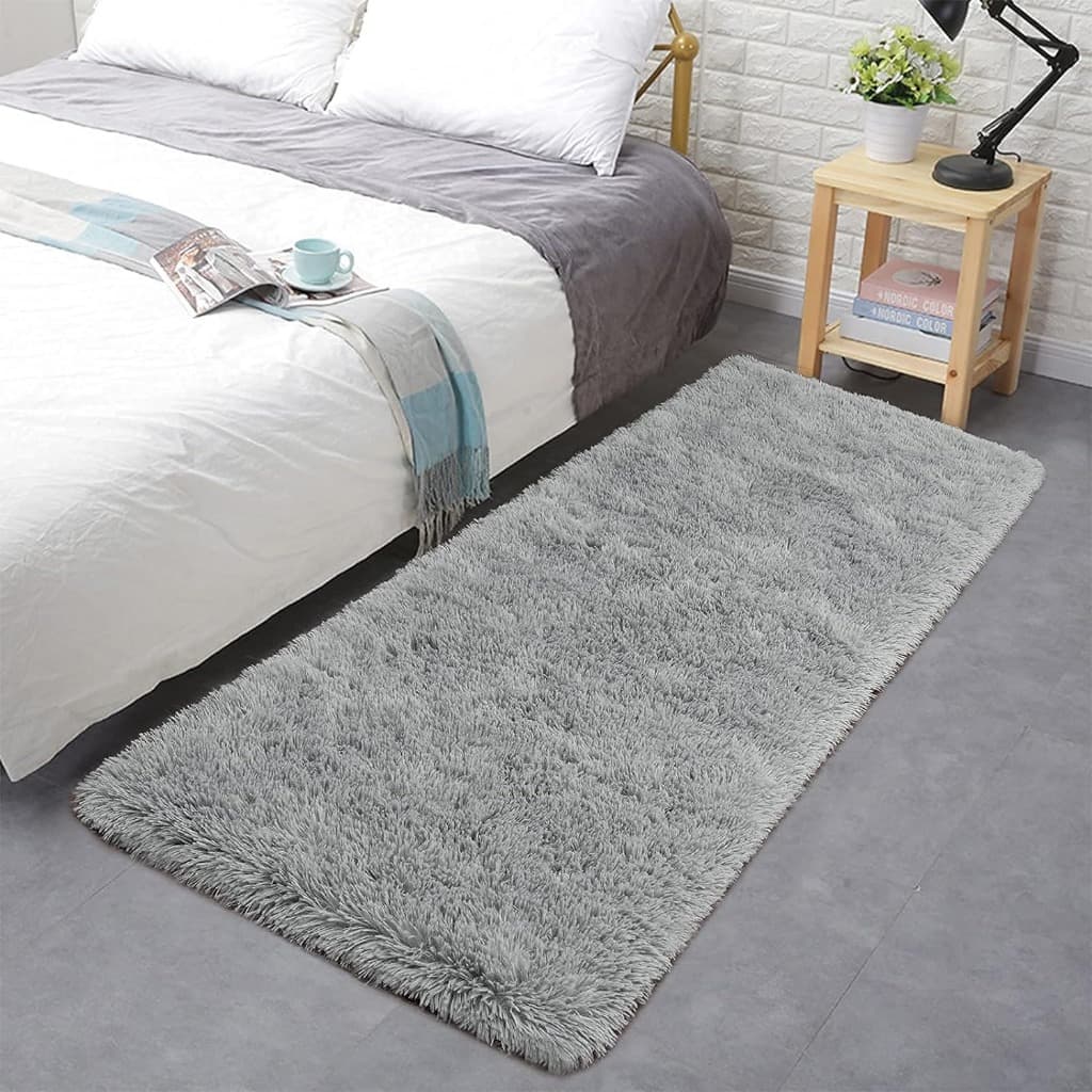 Tapete Passadeira Peludo 2,00 X 0,60Mt Bege Mesclado