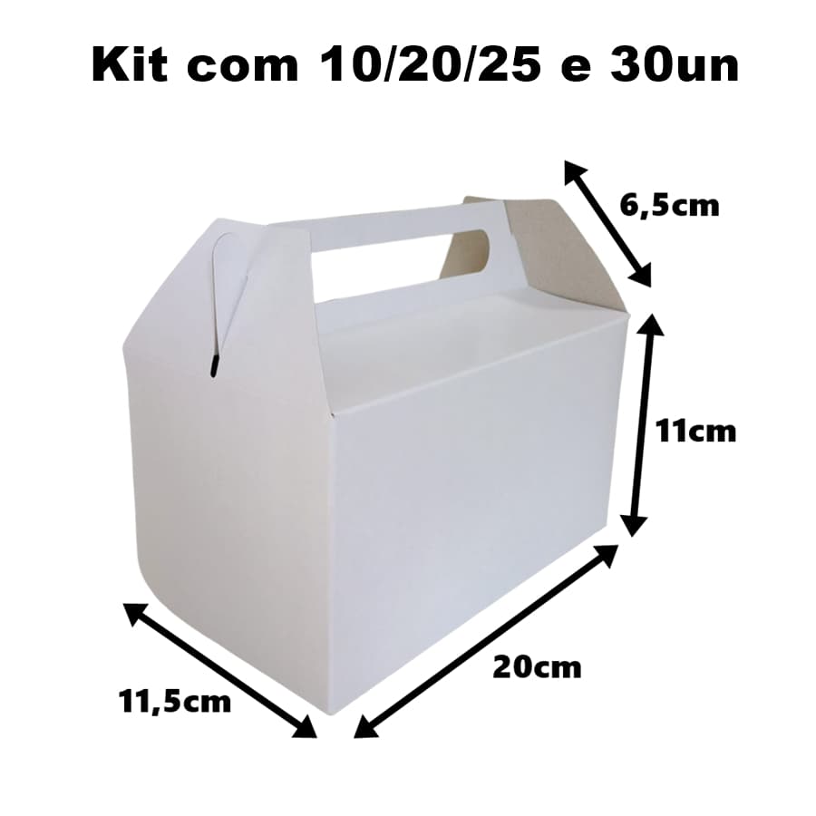 Caixa Maleta Para Lembrancinha, Delivery, Kit Lanche, Presente, Doces 10/20/25 e 30un