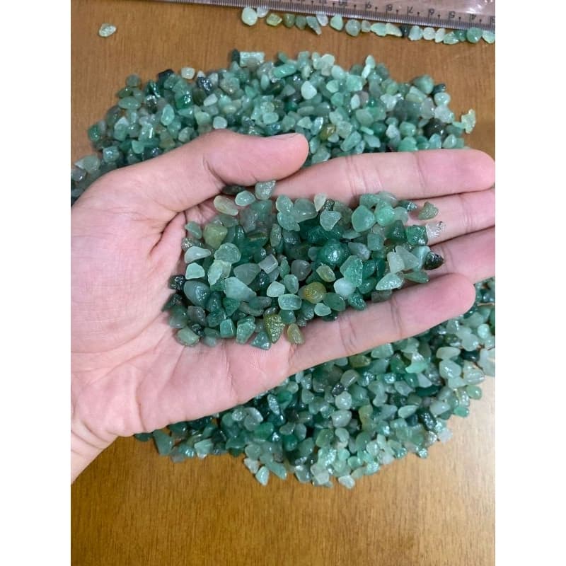Pedra Cascalho Quartzo Verde Natural 4 MM à 8 MM