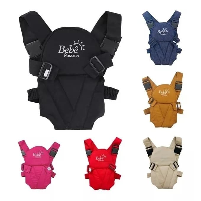 Canguru Bebe Passeio Ergonômico Carregador Modelo Panda Cor Preto