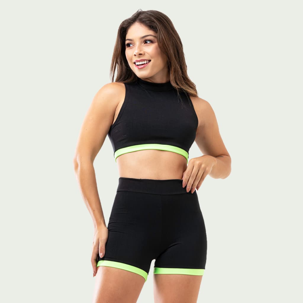 Conjunto Academia Feminino Fitness Gola Alta