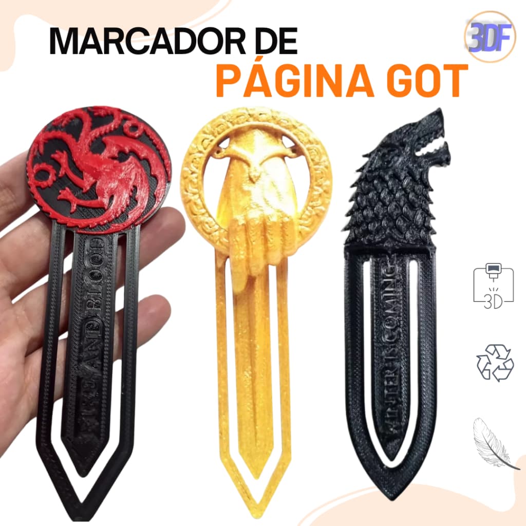 Marcador de página série Game Of Thrones