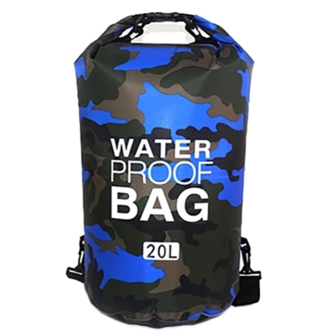 Bag impermeavel 20 Litros Saco Estanque Mochila Trilha Natação Camuflado Aprova de Agua Mergulho