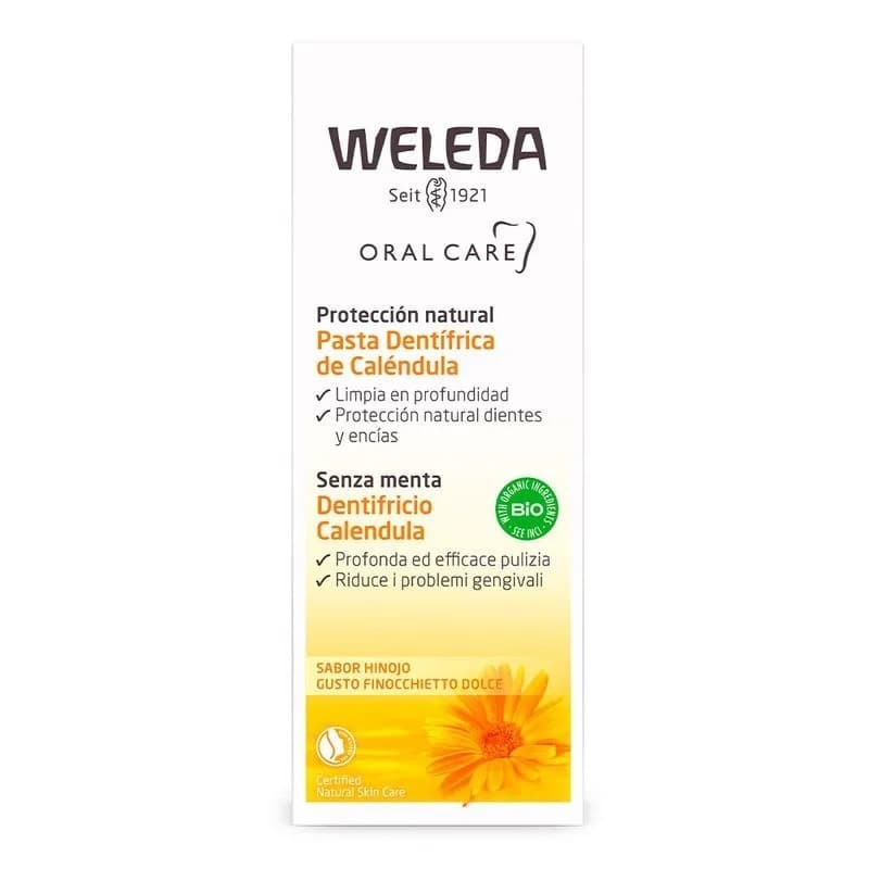 Weleda gel dental 50mL sem flúor 100% natural promoção oferta