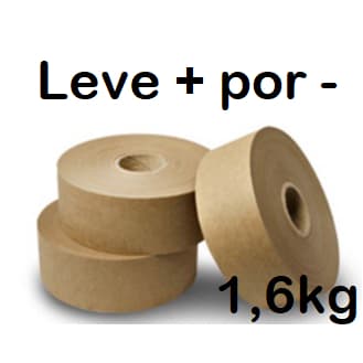 Fita Gomada sem reforço 70mm Para Caixa de Papelão Rolo 1,6 Kg