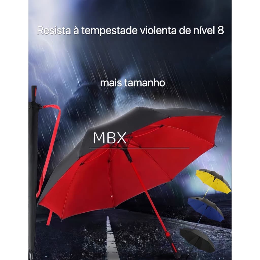 Guarda Chuva Automático Grande  Hastes de Fibra de Vidro Reforçado Contra Vento proteção solar