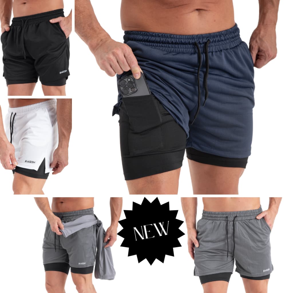 Bermuda 2 em 1 lisa  plus size g1 g2 g3 shorts camada dupla com compressão MOVE FIT