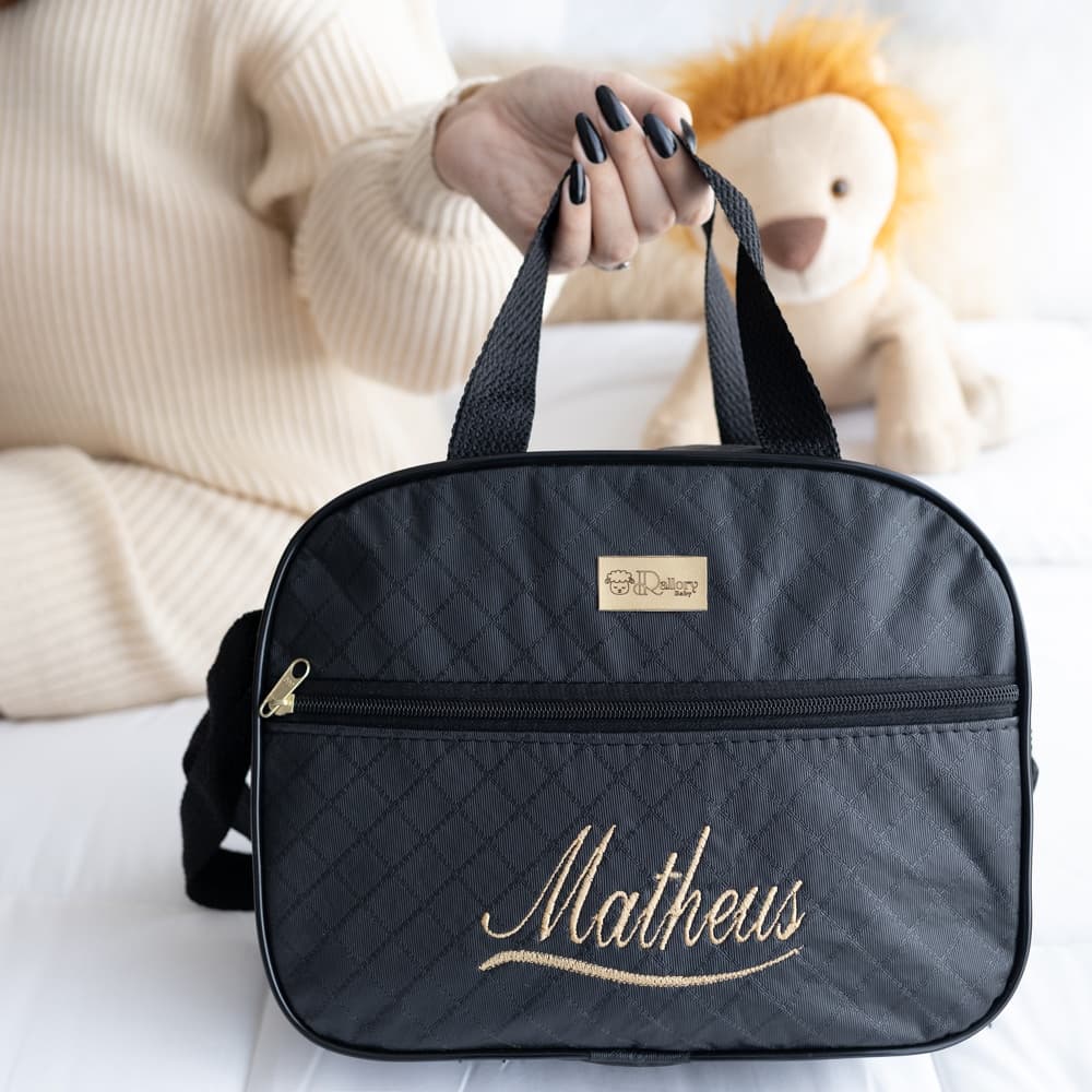 Bolsa Saída Maternidade Pequena Personalizada Bebê Luxo