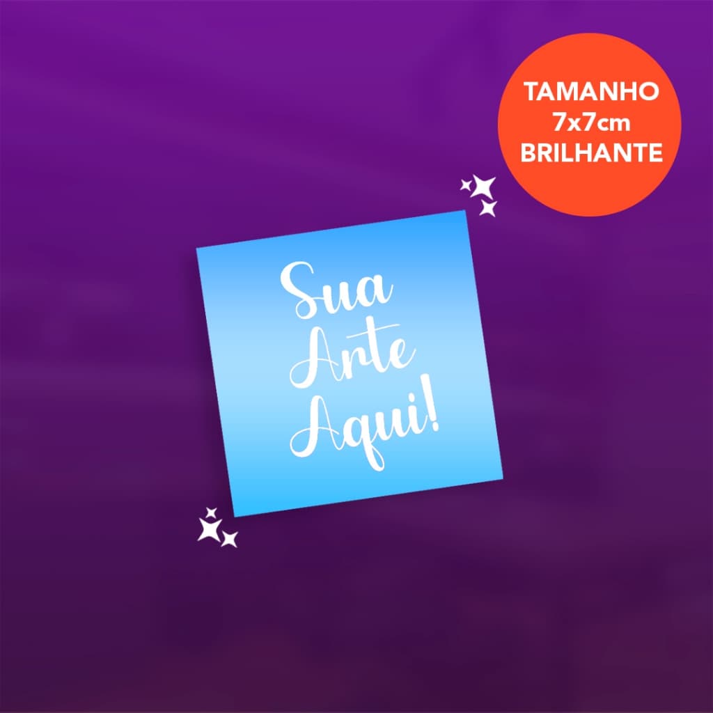 Cartão Personalizado Brilhante 7cm x 7cm