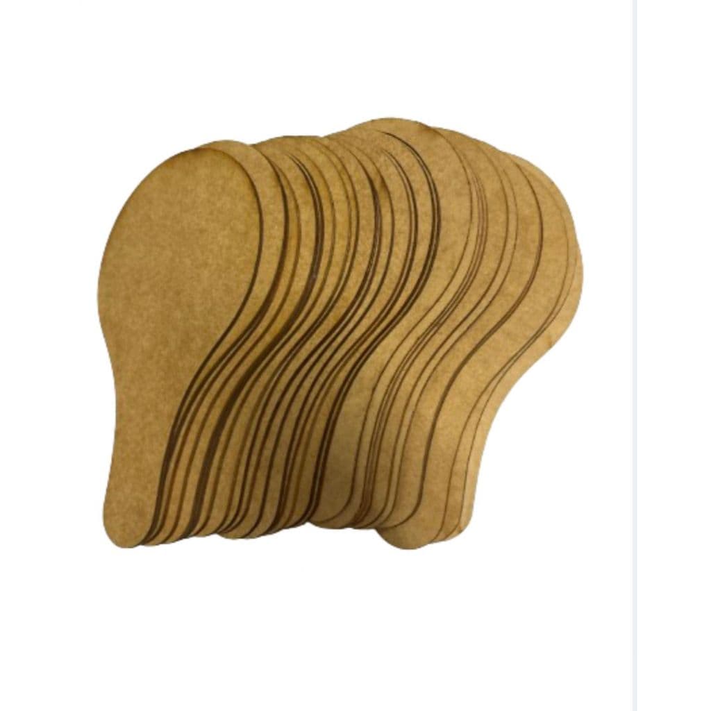 Kit 30 Raquetes Pequenas(_15 Pares _) MDF CRU 21,5x12 cm Lembrancinhas,Presentes