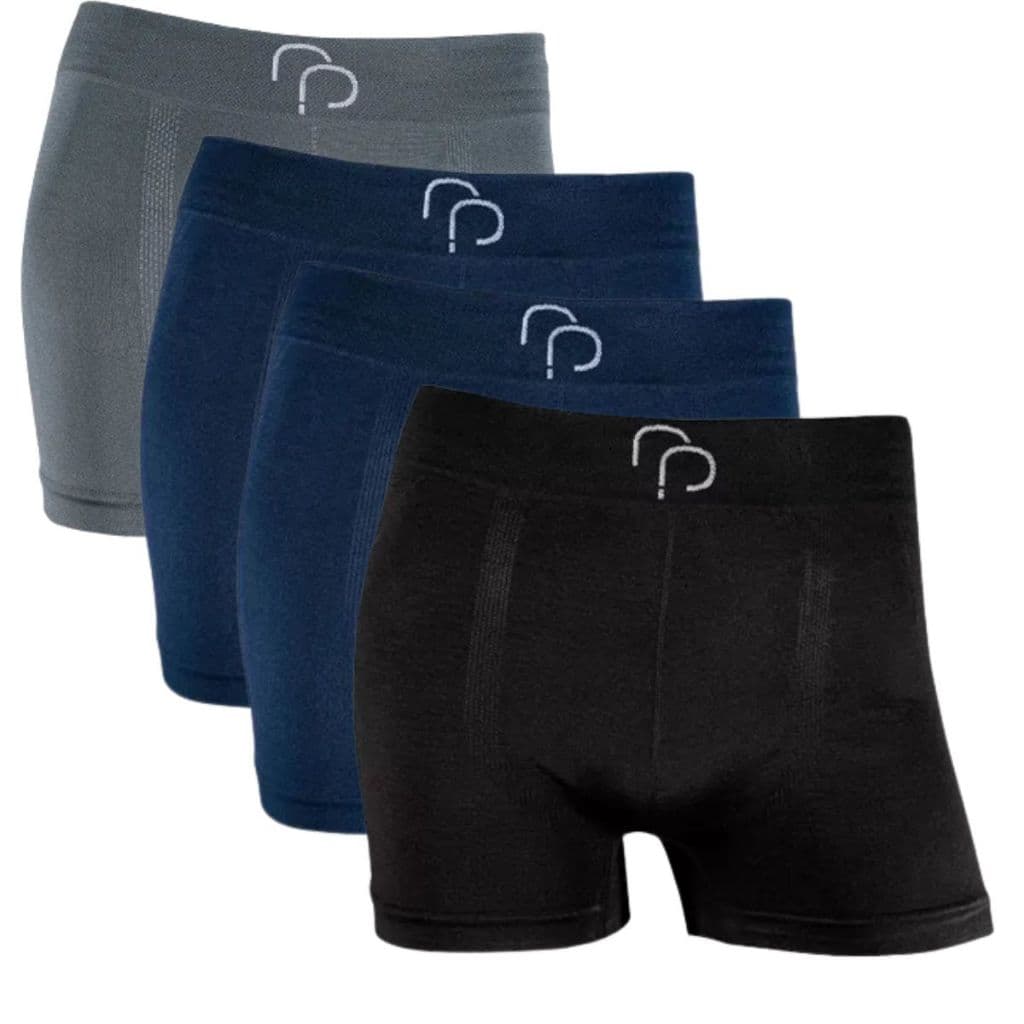 Kit 4 Cuecas Boxer Masculina Microfibra RP Premium Elastano Lisa