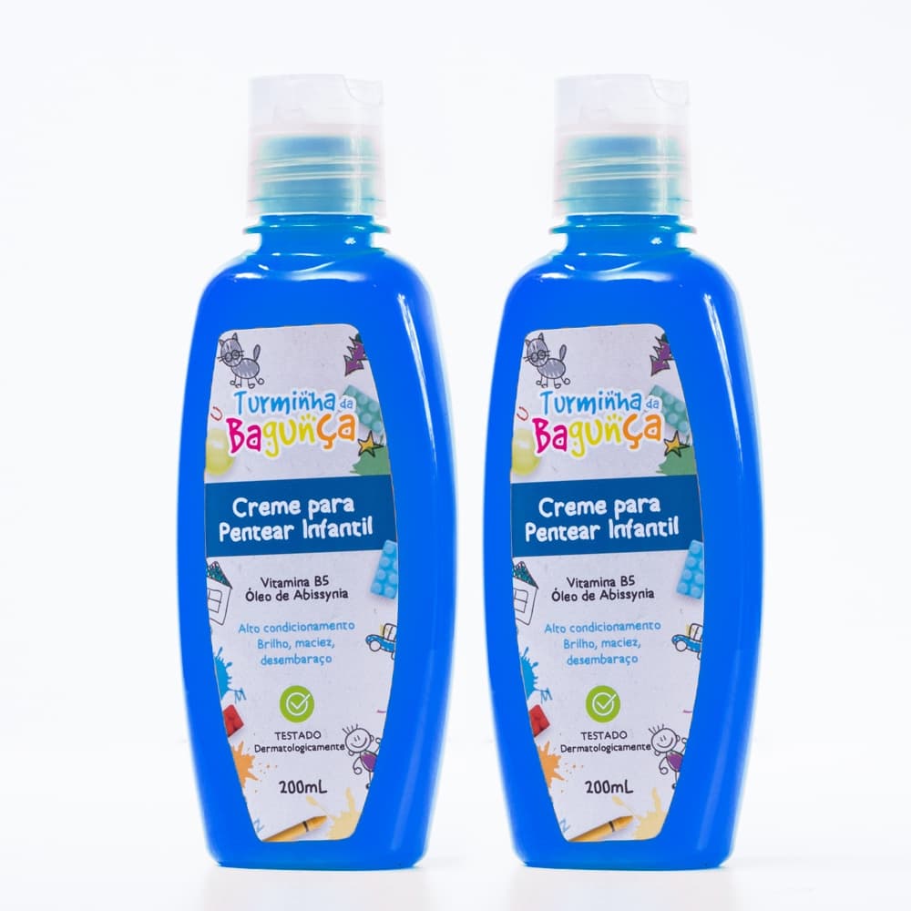 Kit 02 Cremes de Pentear Infantil TURMINHA DA BAGUNÇA 200ml