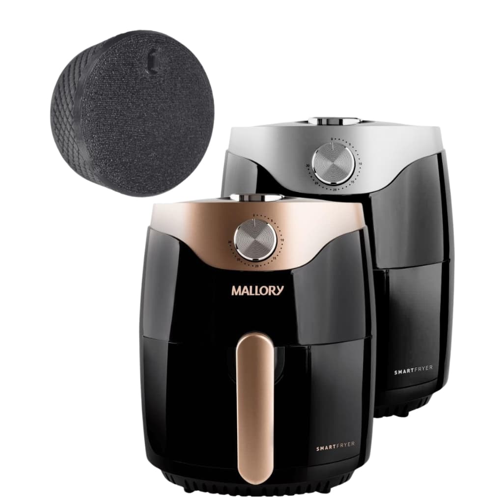 Botão Tempo Timer Temperatura Compatível Fritadeira Elétrica Mallory Smart Air Fryer 3L Preto