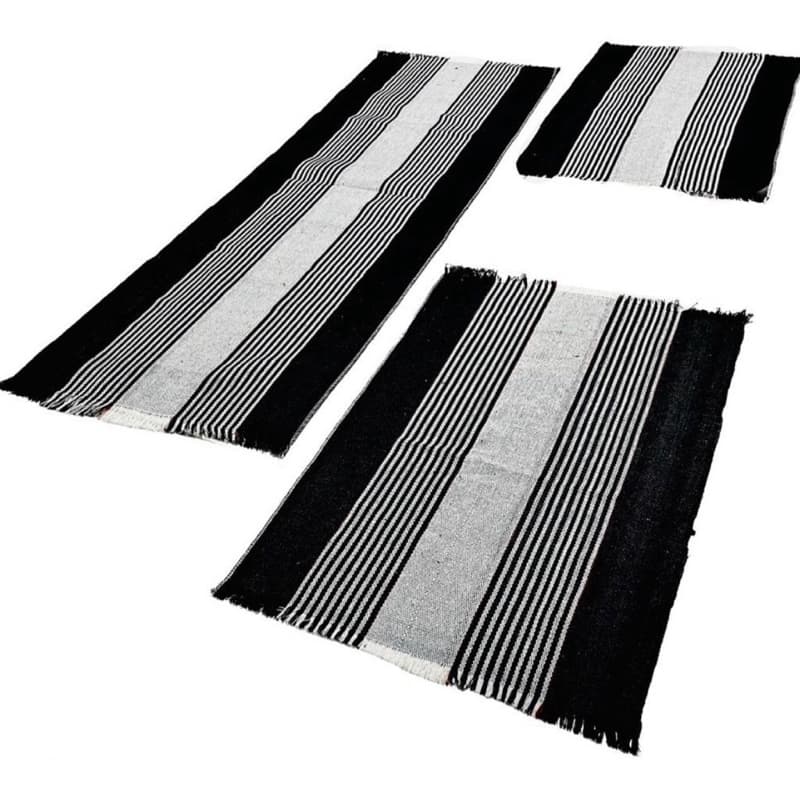 JOGO TAPETE E PASSADEIRA DE COZINHA kit com 3 peças listrados e estampados  Atacado e Varejo