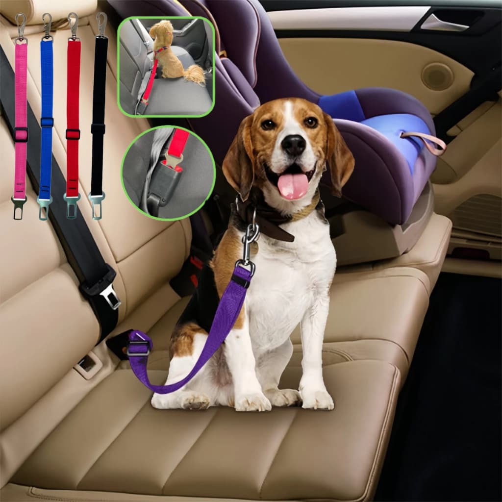 Cinto de segurança pet universal compatível com todos os modelos de veículos para cães e gatos viagem