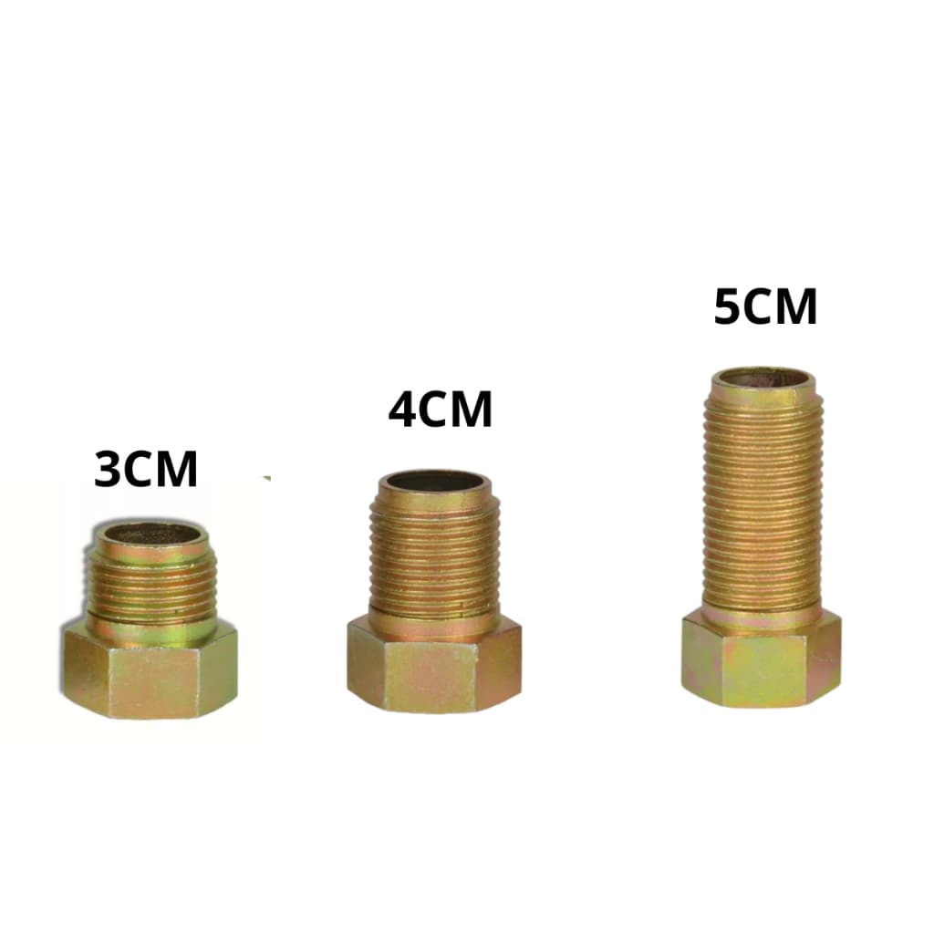 Alongador Prolongador Extensor De Torneira Em Metal 1/2"  3cm 4cm 5cm