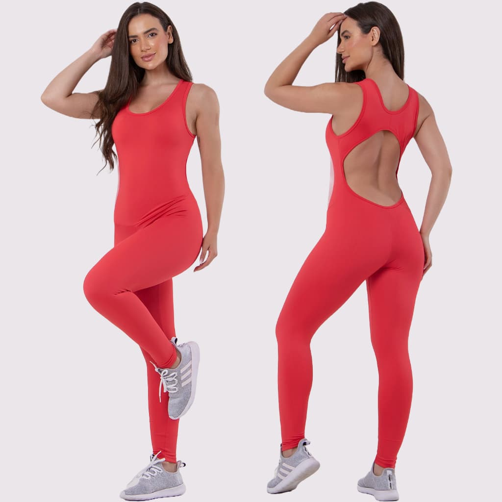 Macacao Carol Com Decote Nas Costas Rcl Modas Tamanhos P M G GG