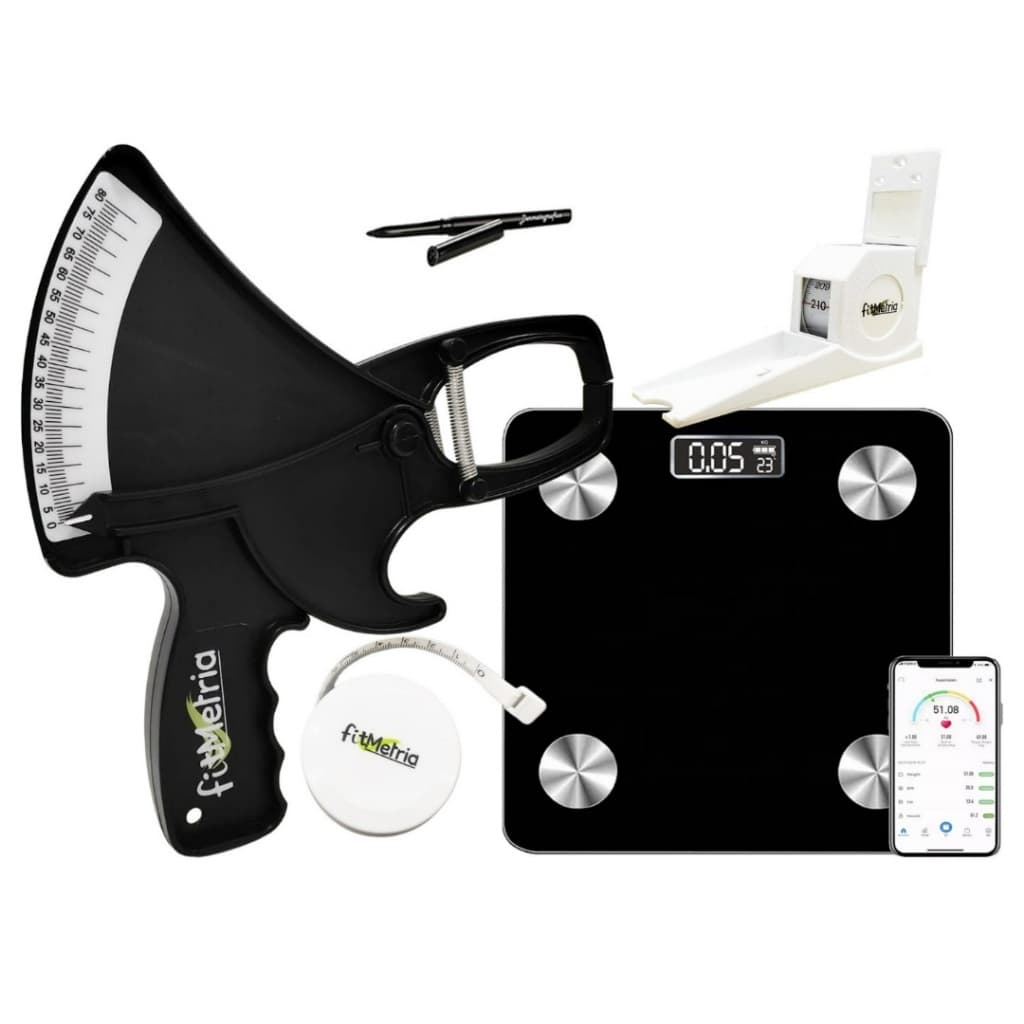 Kit avaliação física nutrição com adipômetro balança e estadiômetro FITMETRIA