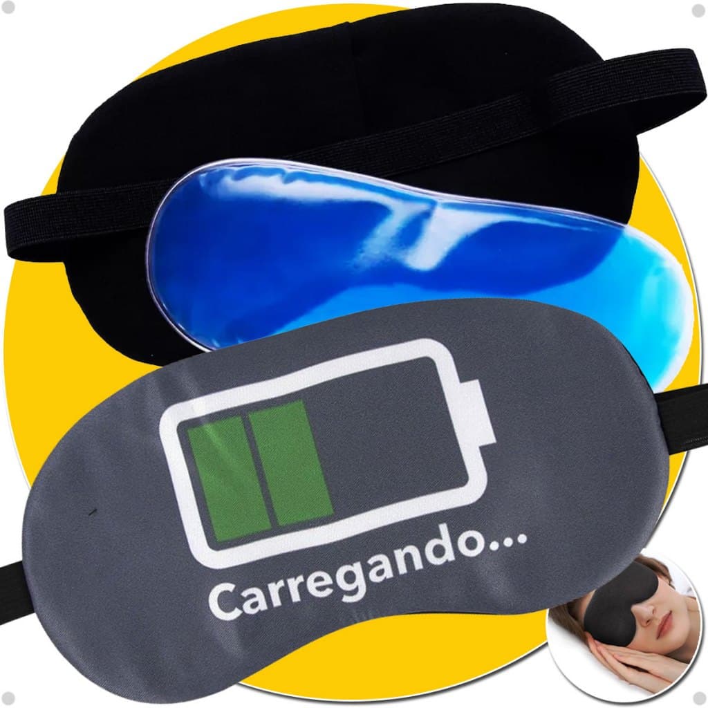 Máscara Venda Tapa Olhos Dormir Térmica Fria Quente Viseira Anti Claridade Dor Nos Olhos Olheira