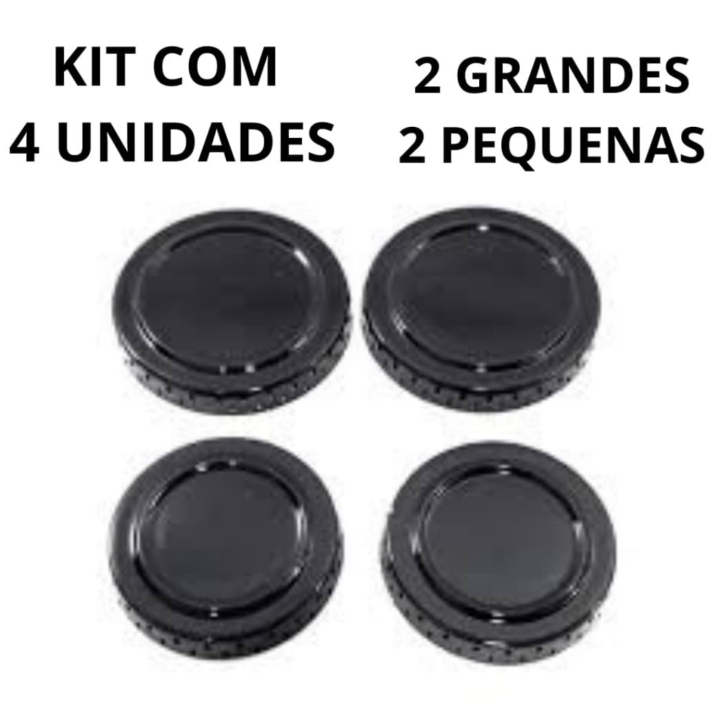 Kit com 4 Espalhadores 2 GRANDES E 2 PEQUENAS Boca Chama Tampinha Queimador do Fogão Atlas/Itatiaia/Coliseum/Ágata/Gréci