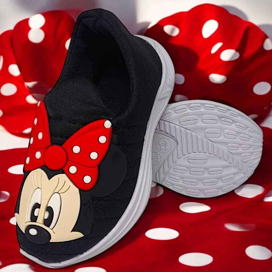 Tênis Infantil Menina Com Personagem Calce Fácil Feminino Confortável