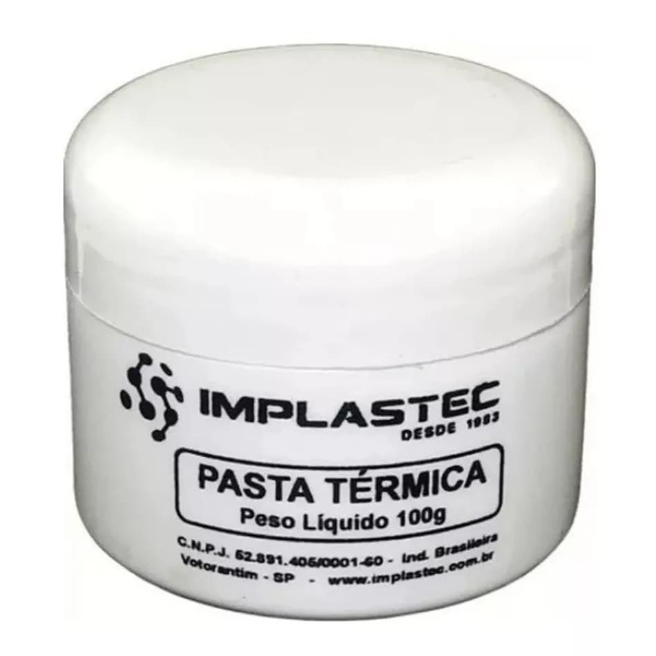 Pasta Térmica Implastec 100g   Cor Branco