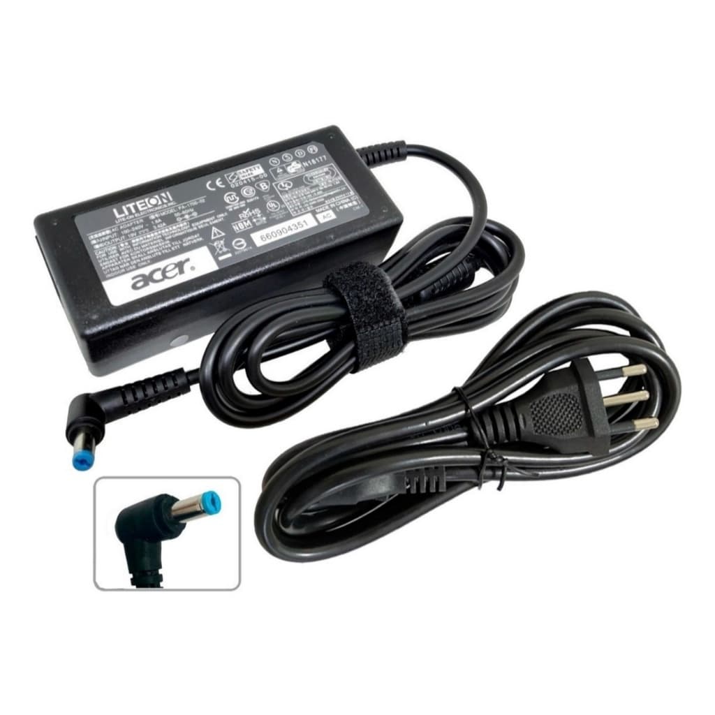 Fonte Carregador Notebook Acer 19V 3.42A 65W Pino Azul/Amarelo 5.5mm*1.7mm AC-01