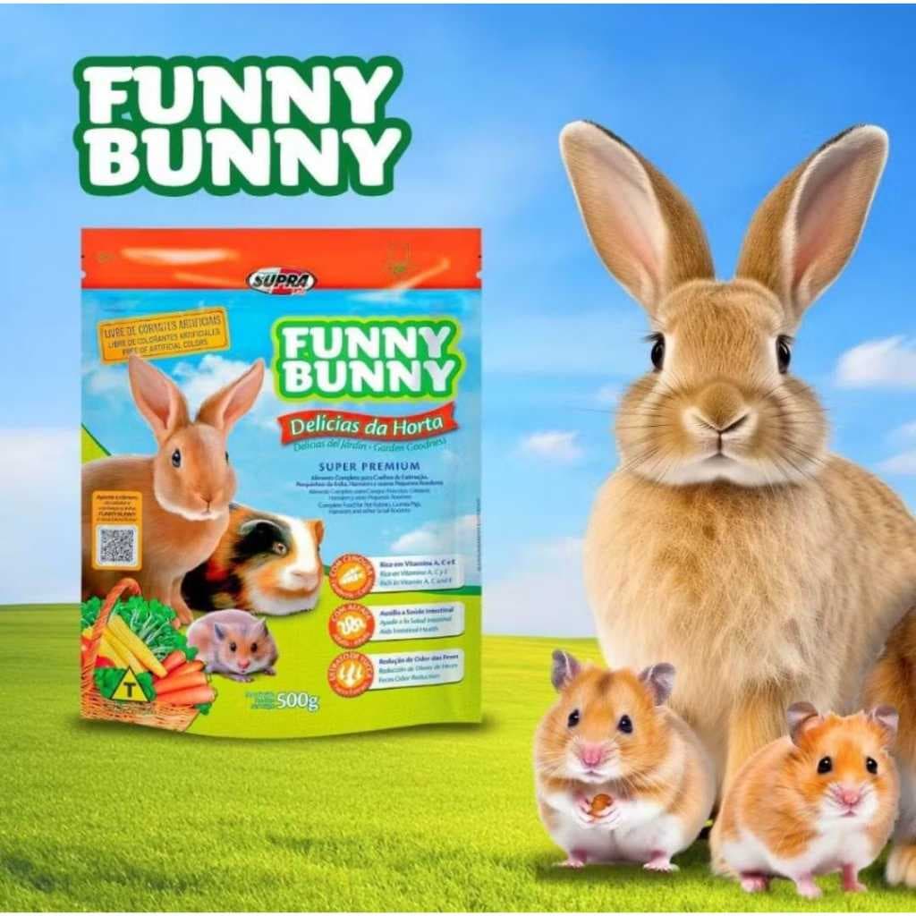 ração funny bunny delicias da horta 500g supra