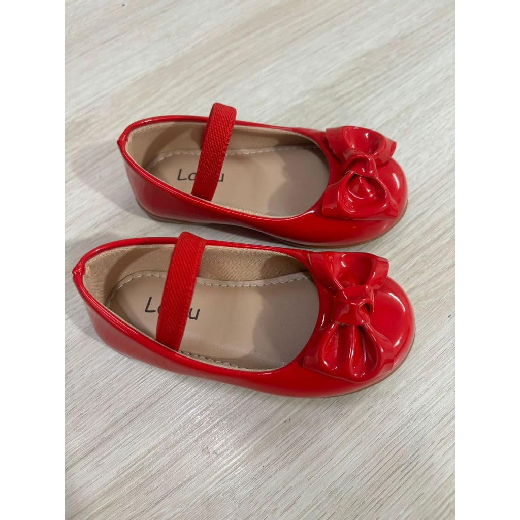 Sapatilha Boneca Infantil Menina com laço tradicional Natal