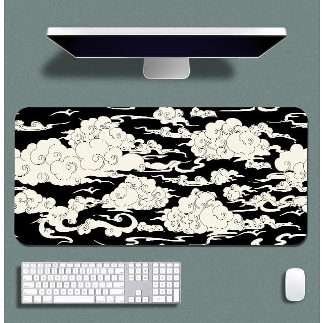 Mouse Pad Gamer p/ Destktop Borda Costurada Estampas Orientais Premium